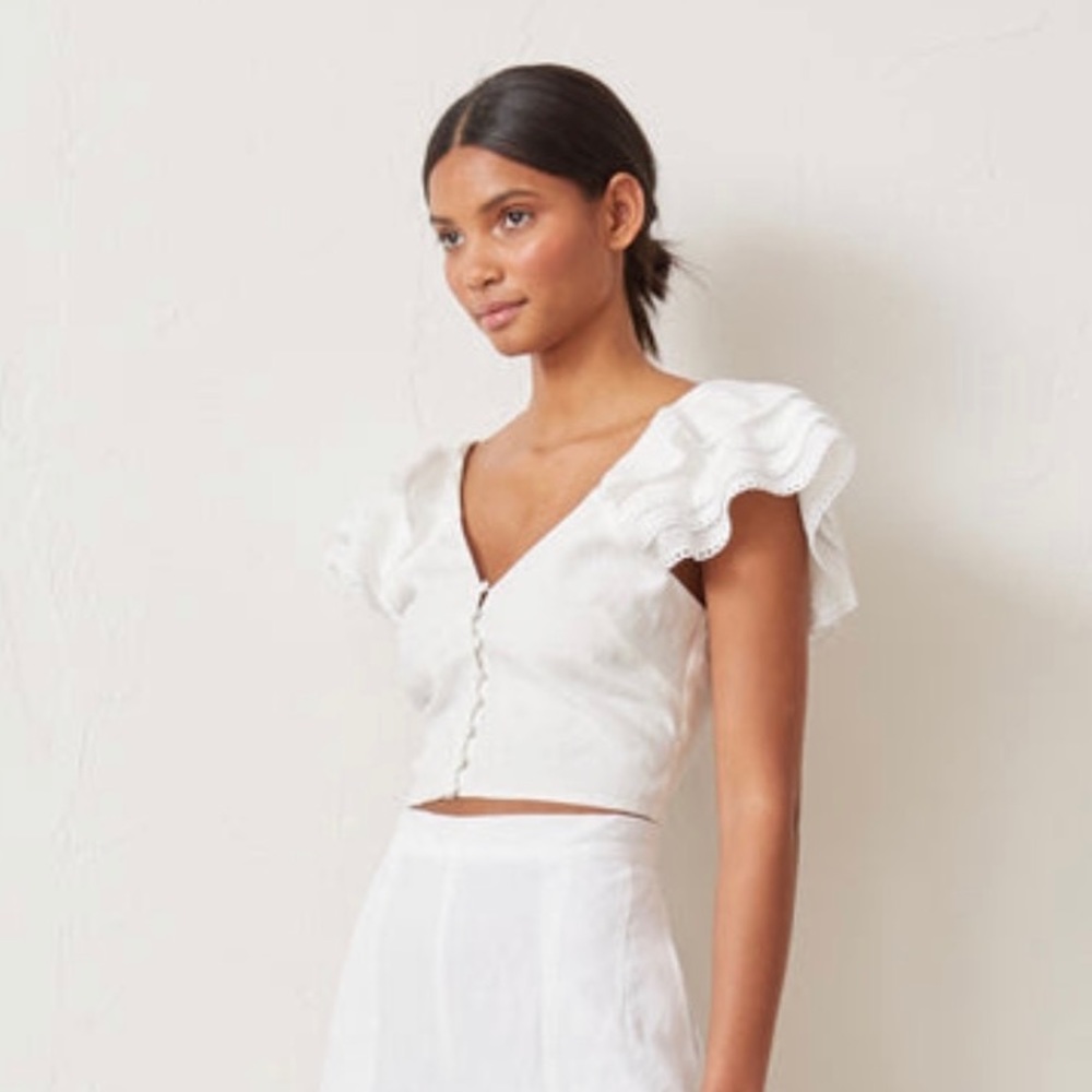 Bec & Bridge La Fontelina Linen Top and Pants Size 8 AU brand new!